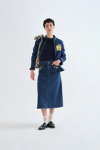 Load image into Gallery viewer, Compania Fantastica Navy Blue Knit Ruffle Jumper
