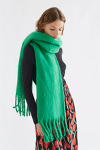Load image into Gallery viewer, Compania Fantastica Bright Green Blanket Scarf
