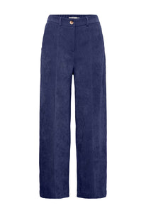 Ichi Ihkate Soft Corduroy Trousers Blue