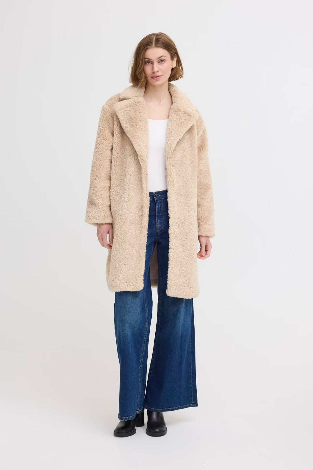 Ichi Ihhizala Faux Fur Coat