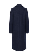 Load image into Gallery viewer, Ichi Ihspita Dark Navy Wool Mix Coat
