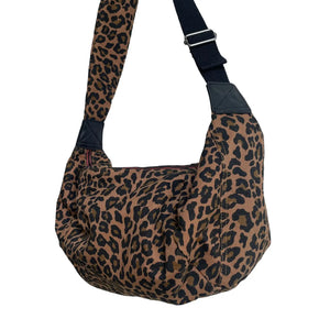 Brixton Cross Body Sling Bag- Brown Animal Print- Large