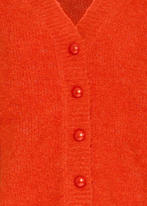 Ichi Ihloucle Cardigan Tangerine Tango