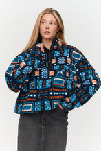 Load image into Gallery viewer, 24 Colours Abstract Fleece Sweater Blue
