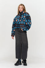 Load image into Gallery viewer, 24 Colours Abstract Fleece Sweater Blue
