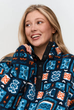 Load image into Gallery viewer, 24 Colours Abstract Fleece Sweater Blue
