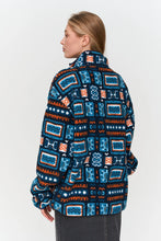 Load image into Gallery viewer, 24 Colours Abstract Fleece Sweater Blue

