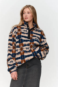 24 Colours Berlin Abstract Fleece Sweater