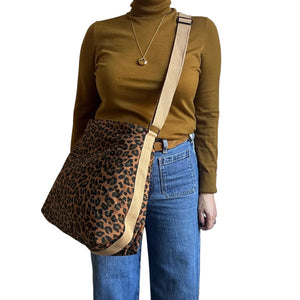 Sixton London Portland  Leopard Print Bag Brown