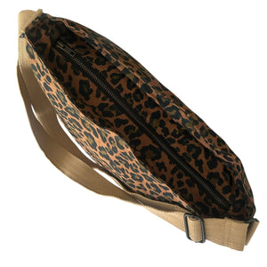Sixton London Portland  Leopard Print Bag Brown