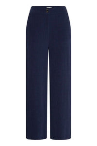 Ichi Ihkate Soft Corduroy Trousers Blue
