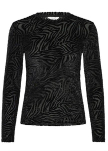 Byoung Byshirley Animal Print Mesh Top