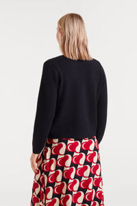 Compania Fantastica Heart Detail Jacquard Cardigan