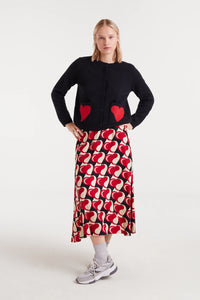 Compania Fantastica Heart Detail Jacquard Cardigan