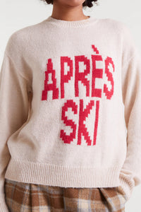 Compania Fantastica Jacquard sweater with Après Ski print