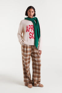 Compania Fantastica Jacquard sweater with Après Ski print