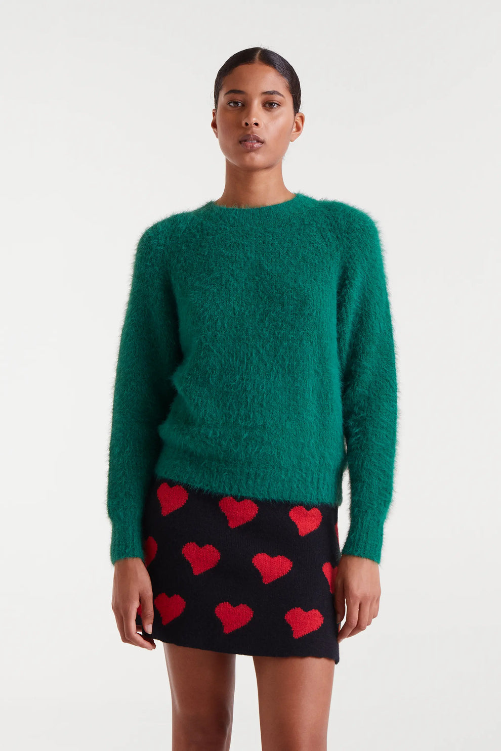 Compania Fantastica Green Textured Jumper