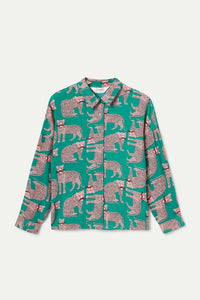 Compania Fantastica Leopard Print Crepe Shirt