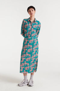Compania Fantastica Leopard Print Crepe Shirt