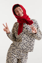 Load image into Gallery viewer, Red Compania Fantastica Fine Knit Hood With Scarf
