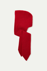 Red Compania Fantastica Fine Knit Hood With Scarf