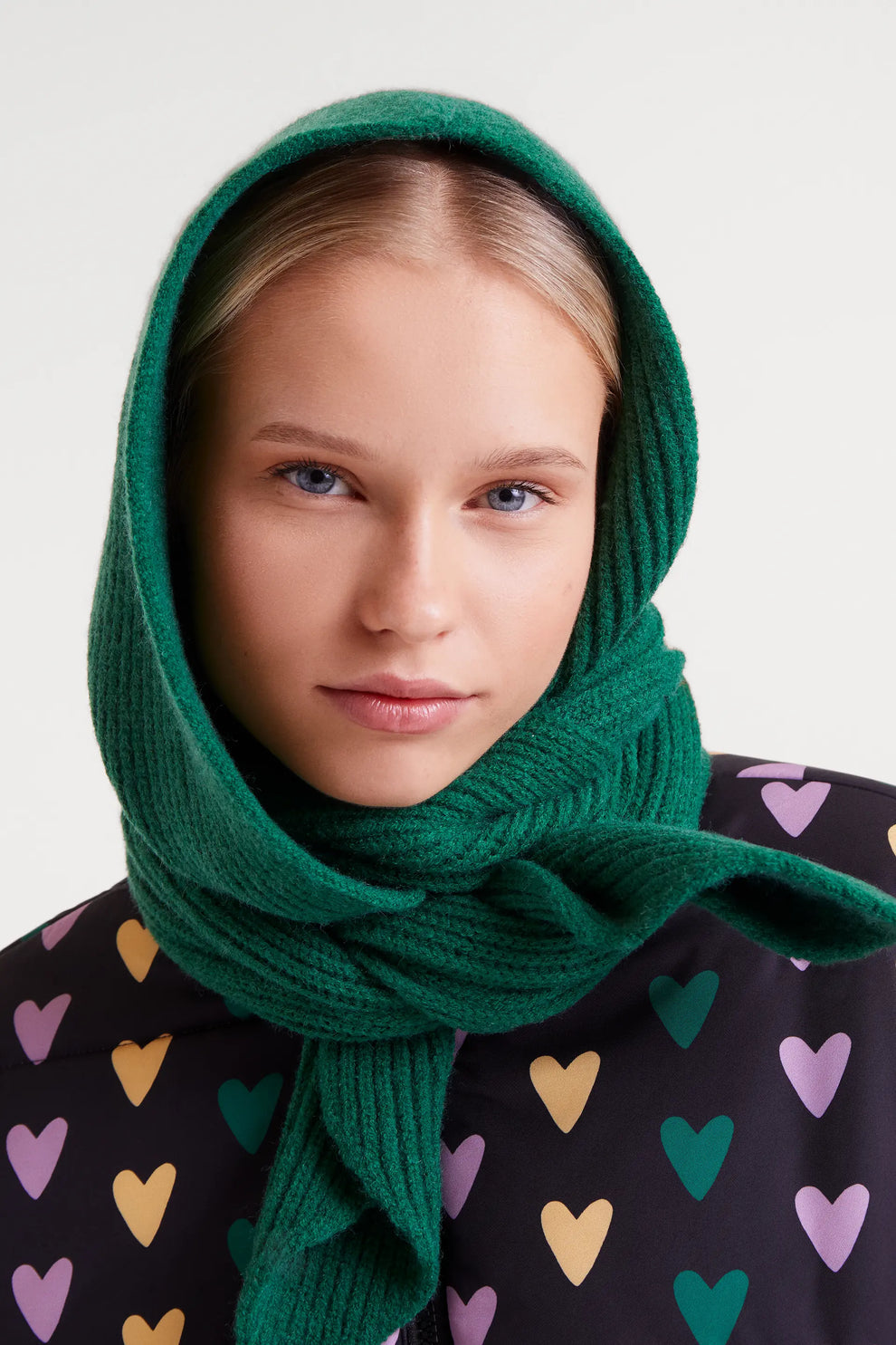 Green Compania Fantastica Hood With Scarf
