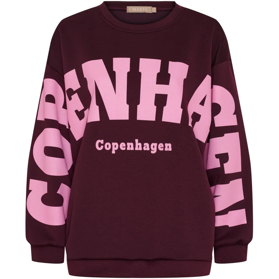 Marta Du Chateau Hibiscus Sweater Bordeaux