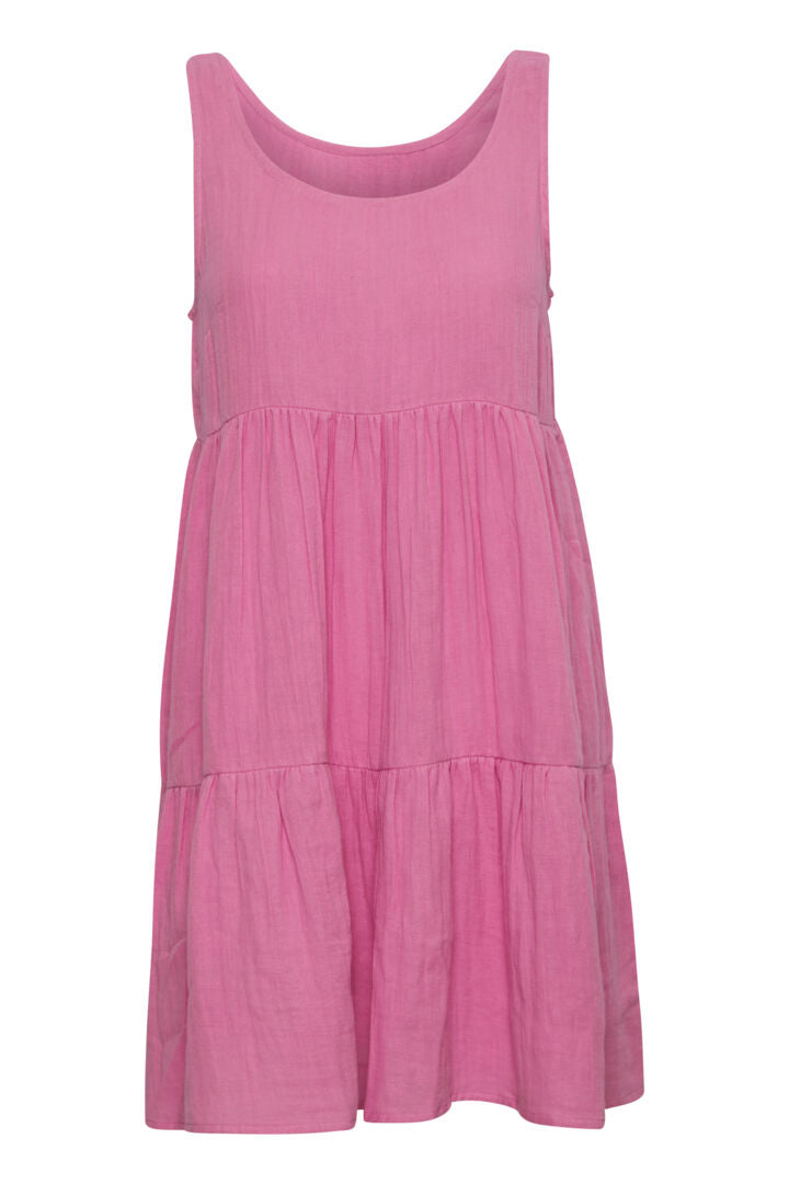 Ichi Iafoxa Mini Beach Dress Pink