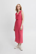 Load image into Gallery viewer, Ichi Ihmarrakech Midi Dress Raspberry Wine
