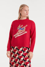 Load image into Gallery viewer, Compania Fantastica Red Dog Print Jacquard Jumper
