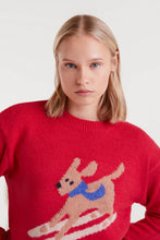Load image into Gallery viewer, Compania Fantastica Red Dog Print Jacquard Jumper
