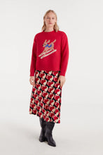 Load image into Gallery viewer, Compania Fantastica Red Dog Print Jacquard Jumper
