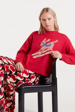 Load image into Gallery viewer, Compania Fantastica Red Dog Print Jacquard Jumper
