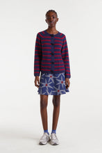 Load image into Gallery viewer, Compania Fantastica Navy Blue And Red Striped Cardigan
