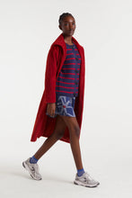 Load image into Gallery viewer, Compania Fantastica Navy Blue And Red Striped Cardigan

