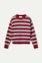 Load image into Gallery viewer, Compania Fantastica Grey And Red Striped Knit Jumper
