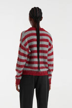 Load image into Gallery viewer, Compania Fantastica Grey And Red Striped Knit Jumper
