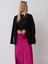 Load image into Gallery viewer, Fika Angel Luxe Berry Satin Skirt
