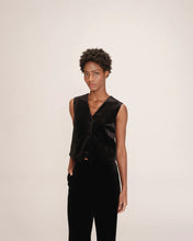 Load image into Gallery viewer, Grace And Mila Totem Black Velvet Waistcoat
