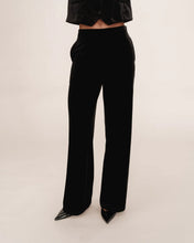 Load image into Gallery viewer, Grace And Mila Tiger Black Velvet Trousers
