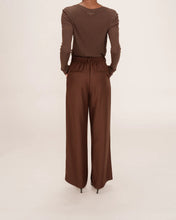 Load image into Gallery viewer, Grace And Mila Tailored Tatum Trousers Chocolate
