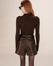 Load image into Gallery viewer, Grace And Mila Travis Faux Leather Shorts Chocolate
