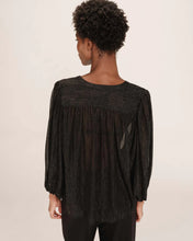 Load image into Gallery viewer, Grace And Mila Tarzy Sheer Lurex Blouse Black
