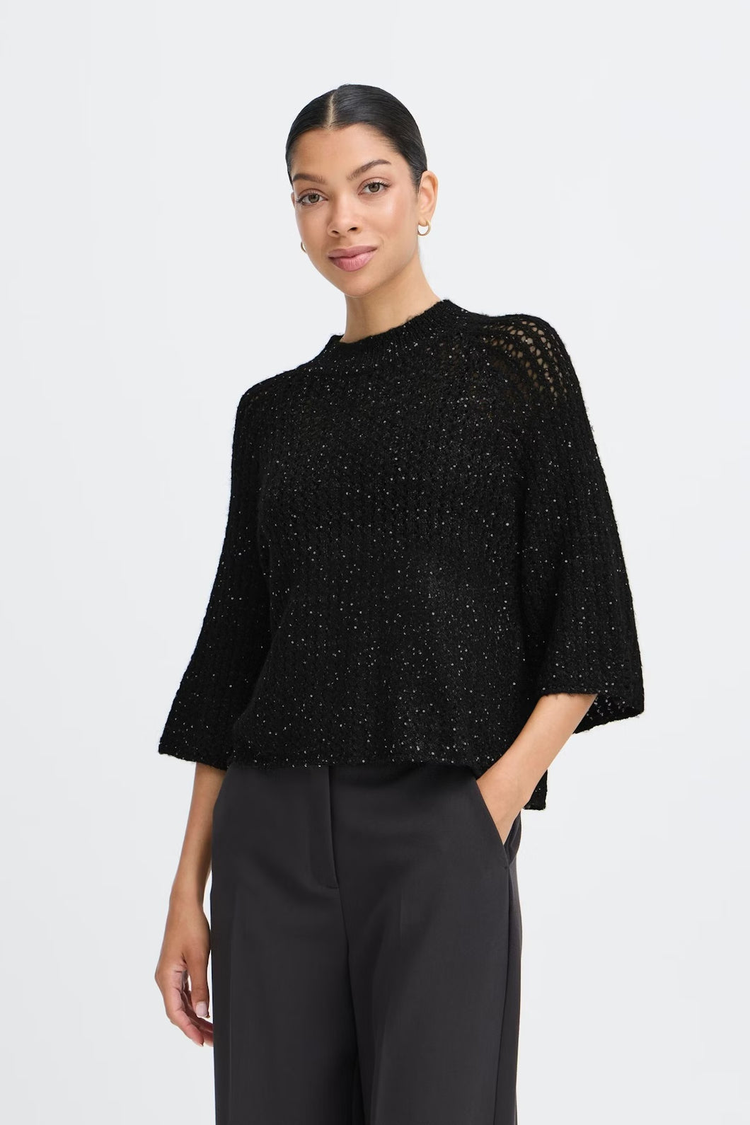 Byoung Byoliva Sequin  Black Jumper