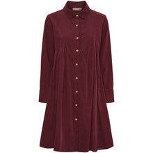 Load image into Gallery viewer, Marta Du Chateau Corduroy Tunic Dress Bordeaux
