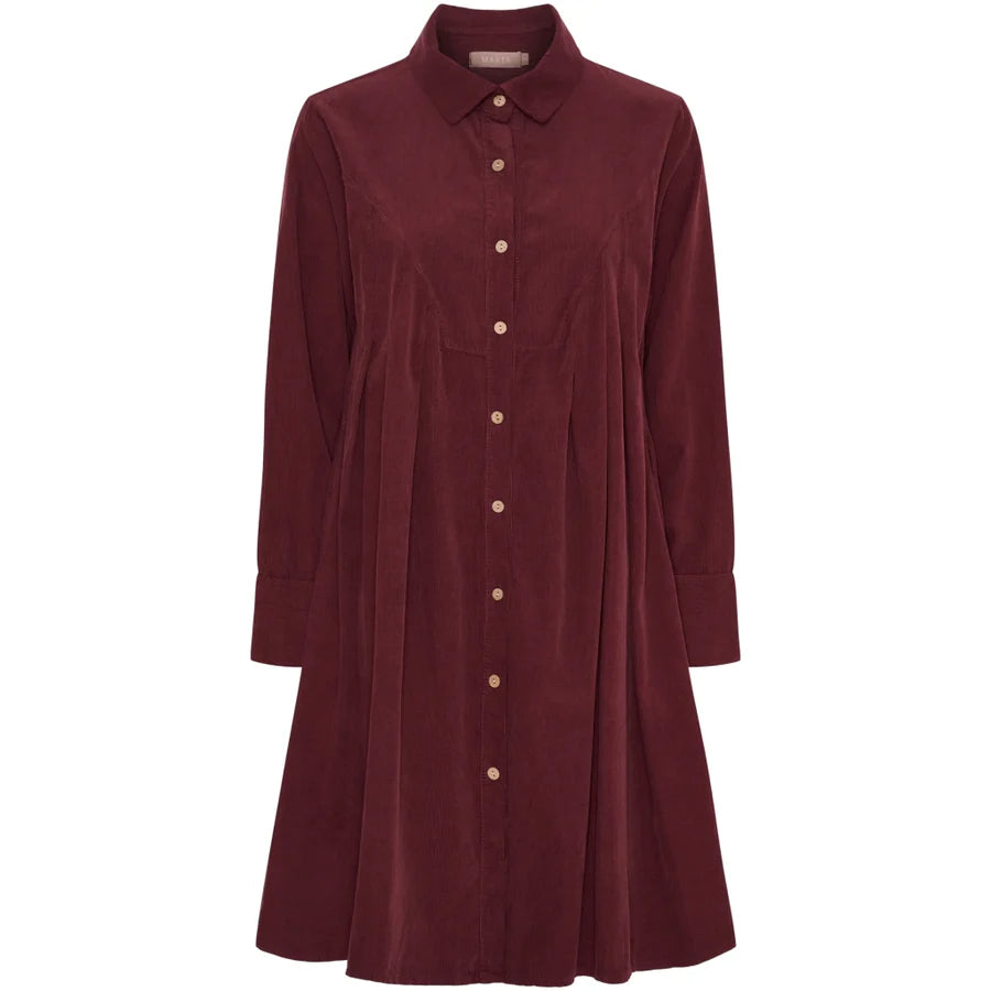 Marta Du Chateau Corduroy Tunic Dress Bordeaux