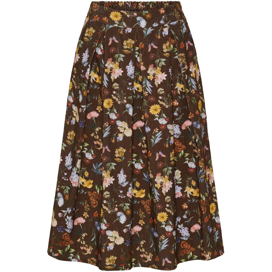 Marta Du Chateau Corduroy Floral Skirt