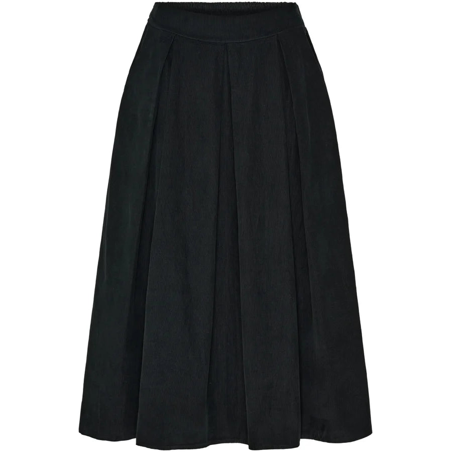 Marta Du Chateau Black Corduroy Skirt