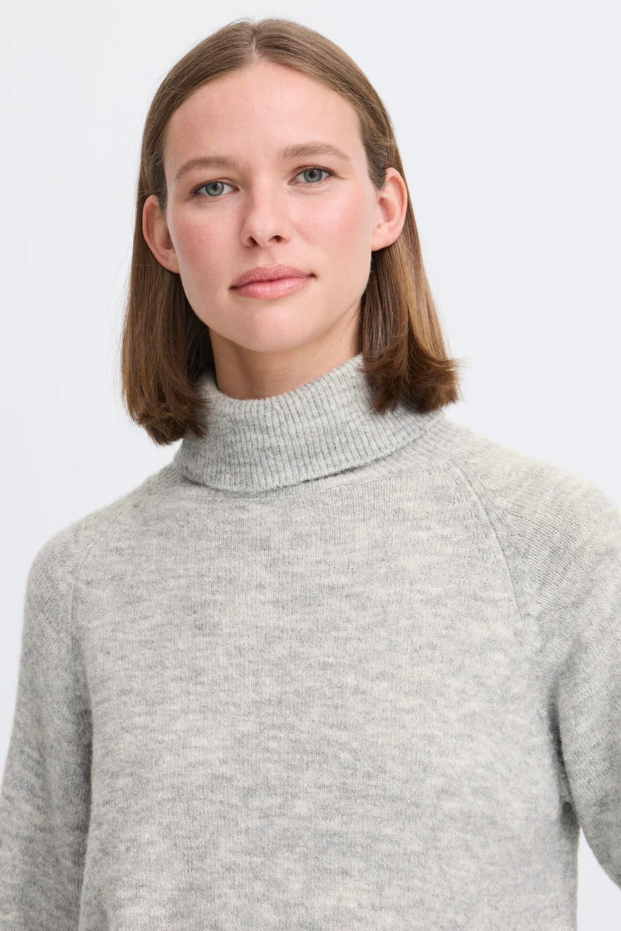Byoung Bymonna Grey Roll Neck Jumper