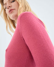 Load image into Gallery viewer, Rib Knitted Sweater Pink
